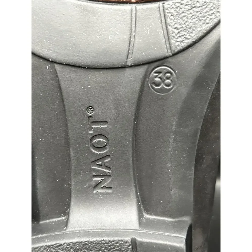 NAOT Women’s 7.5 Lodos Dressy Black Slip-On Leather Mules Women's EU 38